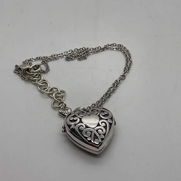 Brighton Sweet Memory Silver Plated Heart Locket Necklace - Picture 5 of 6